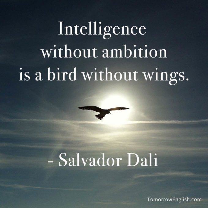 Intelligence without ambition is a bird without wings.